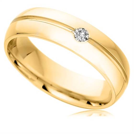6mm Round Diamond Wedding Ring