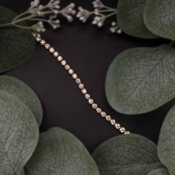 5.16ct SI/F-G Round Natural Diamond Tennis Bracelet