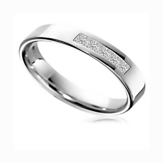 0.20ct VS/F-G Princess Natural Diamond Wedding Ring