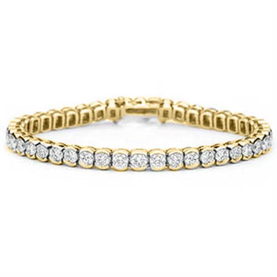 2.40ct VS/E-F 7 Inch Modern Round Natural Diamond Tennis Bracelet