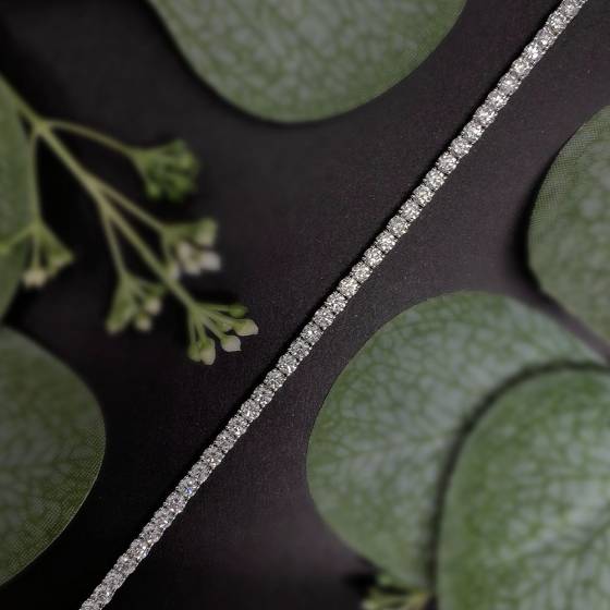 8.07ct SI/F-G Round Natural Diamond Tennis Bracelet