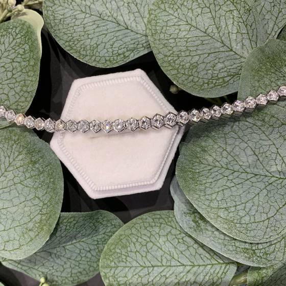 22.00ct VS/E-F Round Natural Diamond Tennis Necklace