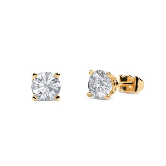 0.83ct SI/F-G Contemporary Round Natural Diamond Designer Earrings