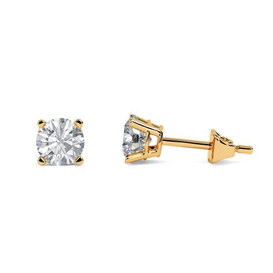 0.40ct SI/D-E Classic Round Natural Diamond Stud Earrings