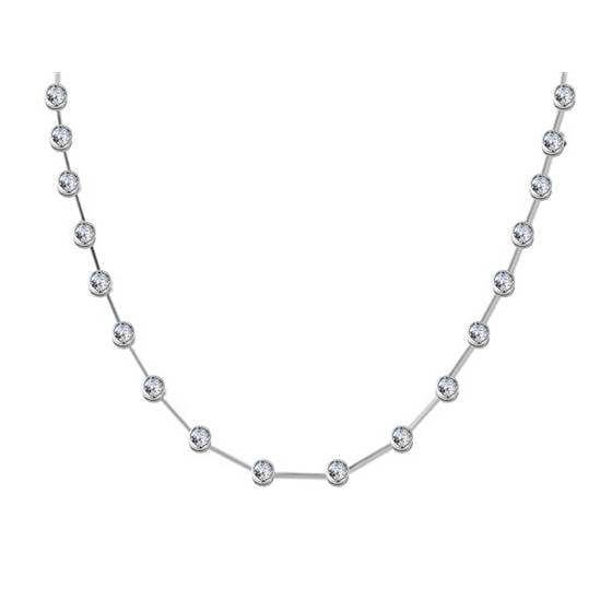 2.00ct VVS/E-F Elegant Round Natural Diamond Drop Necklace