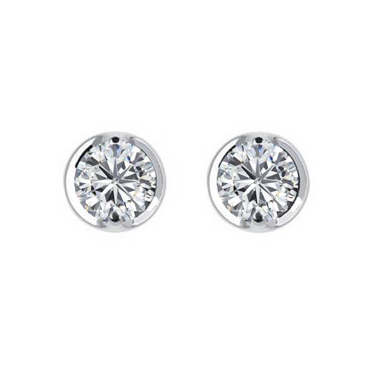 0.80ct VS/F-G Natural Diamond Stud Earrings