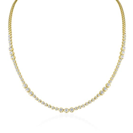 3.00ct VVS/E-F Round Natural Diamond Necklace