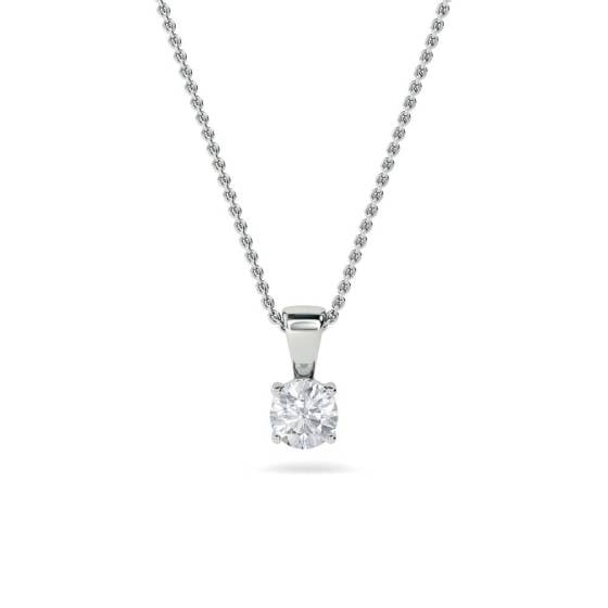 0.70ct VS2/F Traditional Round Labgrown Diamond Solitaire Pendant