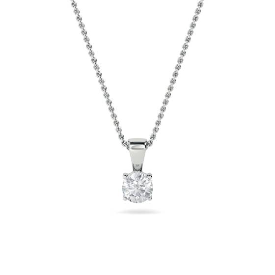 0.20ct VS/F-G Round Natural Diamond Solitaire Pendant