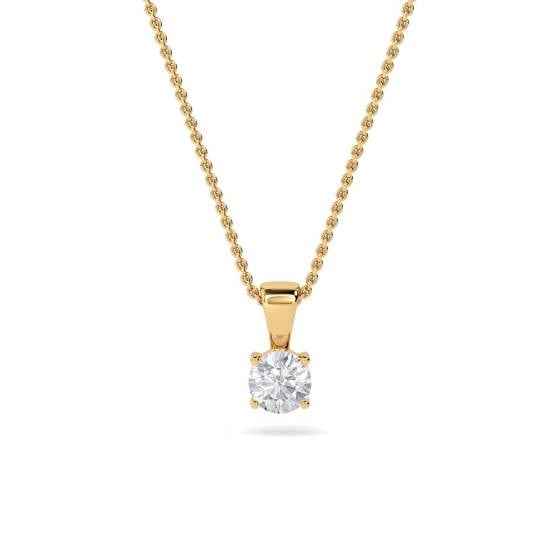 0.25ct VS/F-G Round Natural Diamond Solitaire Pendant