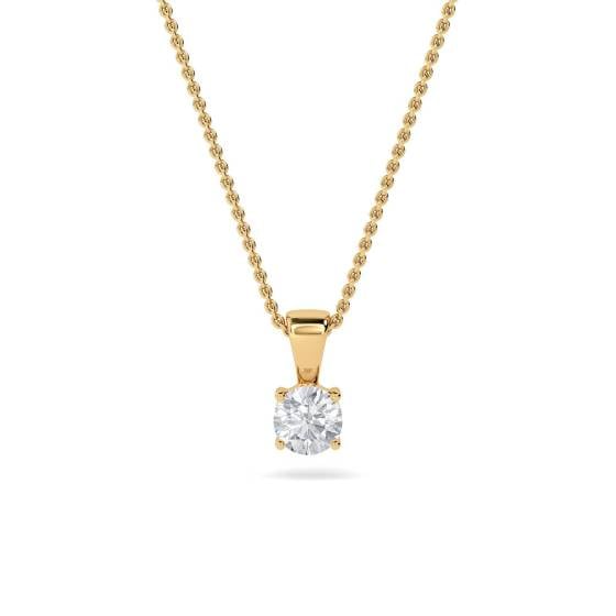 0.25ct VS/F-G Round Natural Diamond Solitaire Pendant