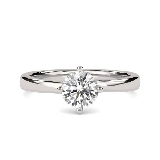 0.81ct VS1/G Round Natural Diamond Engagement Ring
