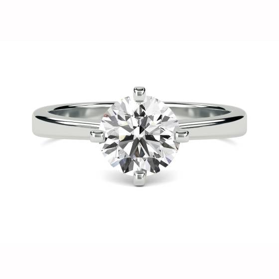 1.00ct I1/J Round Natural Diamond Engagement Ring