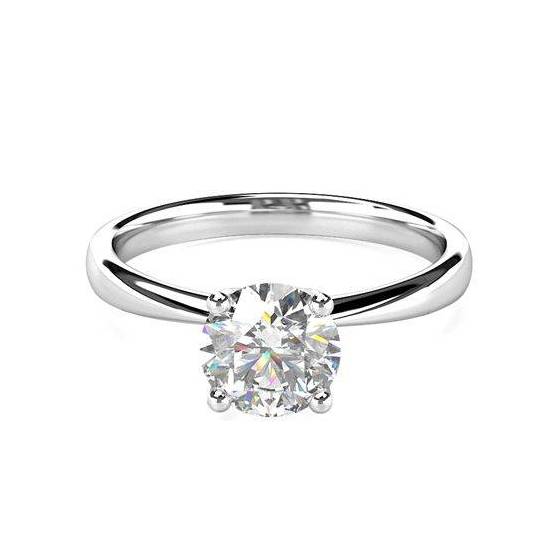 0.40ct VS2/F Classic Round Natural Diamond Engagement Ring