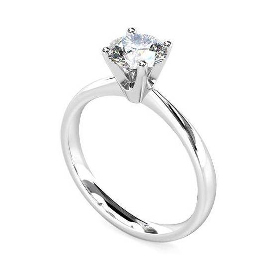 0.50ct SI2/G Classic Round Natural Diamond Engagement Ring