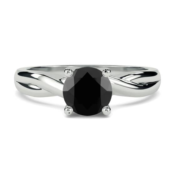 Black Diamond Solitaire Ring