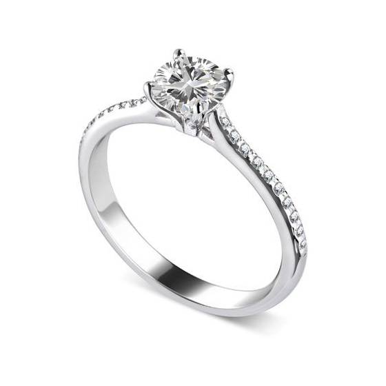 1.30ct I1/E Round Natural Diamond Engagement Ring