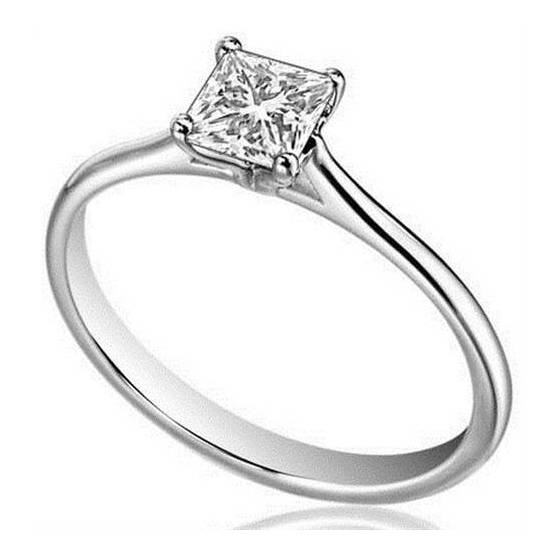 0.40ct VVS1/G Classic Princess Natural Diamond Engagement Ring