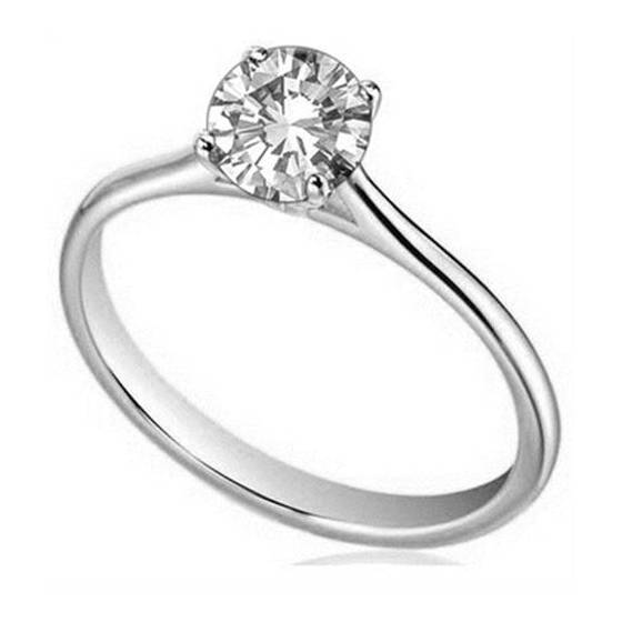 GIA Certified 1.01ct SI1/D Round Natural Diamond Solitaire Ring