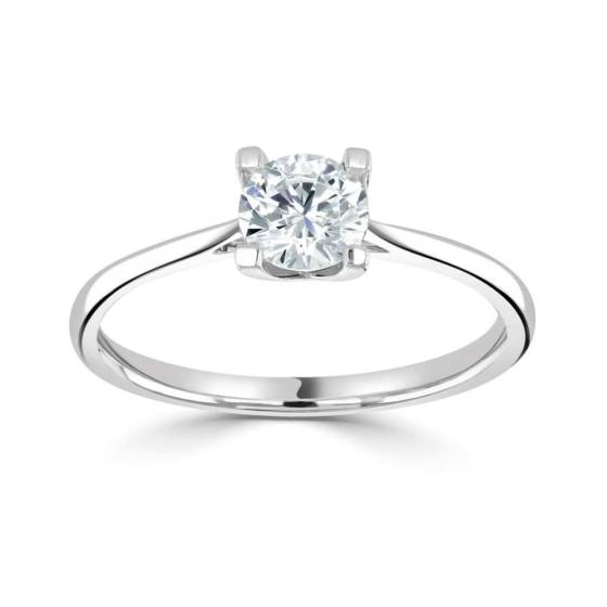 1.00ct SI1/E Round Natural Diamond Solitaire Ring