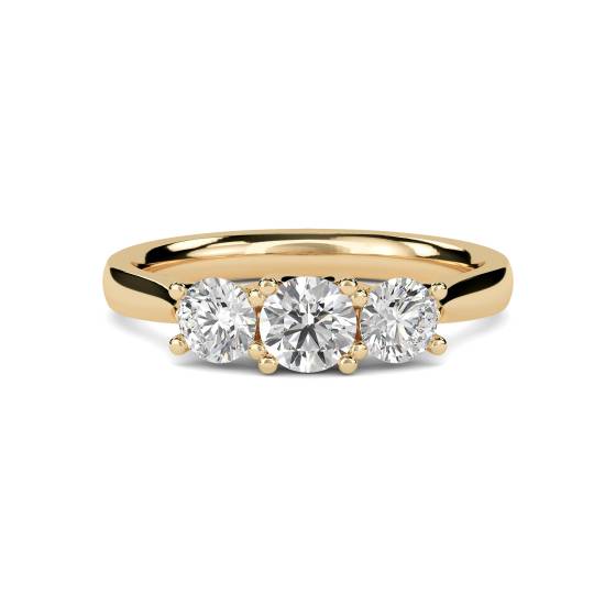 1.00CT VS/FG Round Diamond Trilogy Ring