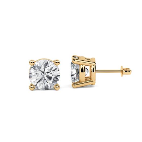 1.00ct SI/F-G Round Natural Diamond Stud Earrings