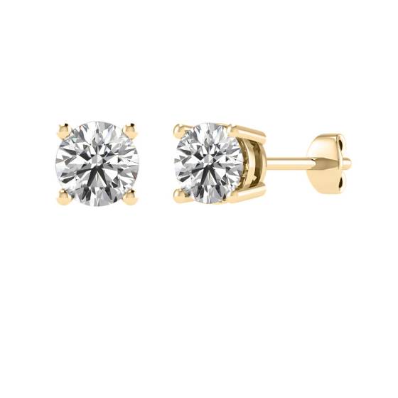 1.00ct SI/F-G Round Natural Diamond 4 Claw Stud Earrings