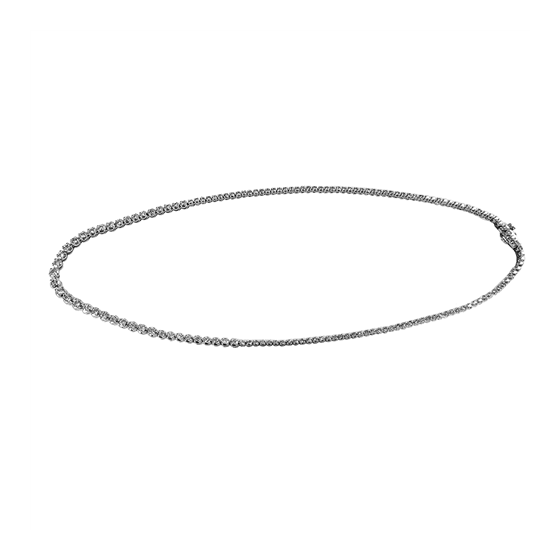 4.07ct VS/F-G Round Natural Diamond Single Row Tennis Necklace