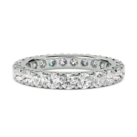 2.00ct VS/E-F Round Natural Diamond Eternity Ring