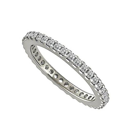 0.50ct VS/E-F 2mm Elegant Round Natural Diamond Full Eternity Ring