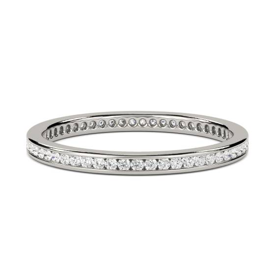 0.25ct VS/E-F 2mm Elegant Round Natural Diamond Full Eternity Ring