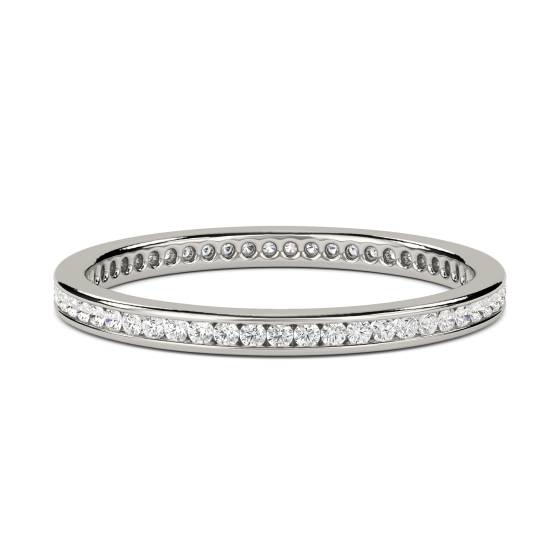 0.25ct VS/E-F 2mm Elegant Round Natural Diamond Full Eternity Ring