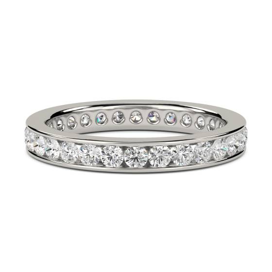 0.77ct VS/E-F Round Natural Diamond Eternity Ring