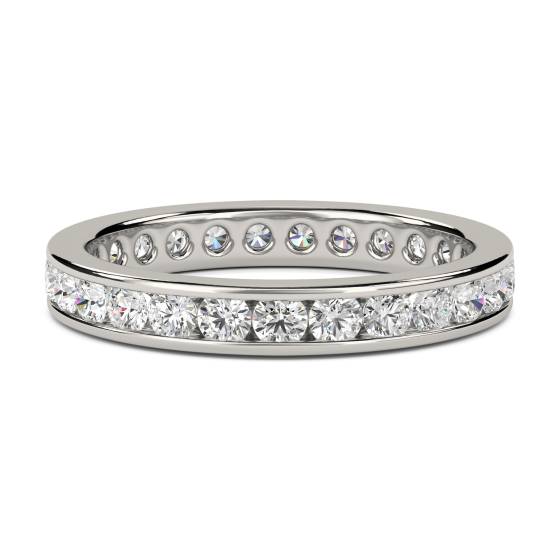 1.00ct VS/E-F Round Natural Diamond Full Eternity Ring