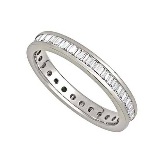0.50ct VS/E-F 3mm Elegant Baguette Natural Diamond Full Eternity Ring