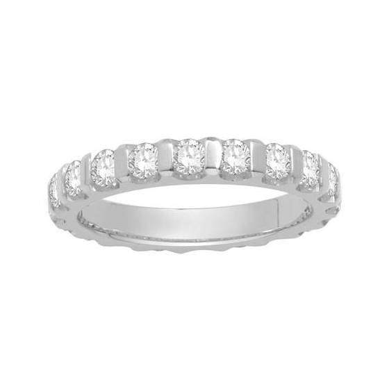 0.75ct VS/E-F Elegant Round Natural Diamond Full Eternity Ring