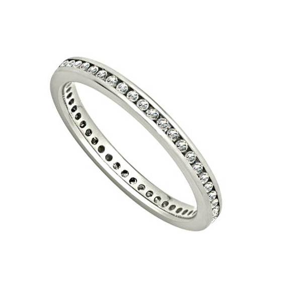 0.36ct VS/E-F Round Natural Diamond Eternity Ring