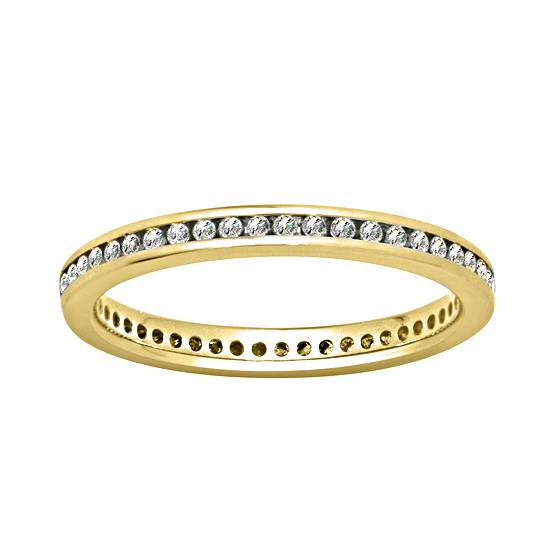 0.35ct VS/E-F Round Natural Diamond Eternity Ring