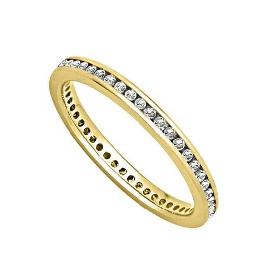 0.36ct VS/E-F Round Natural Diamond Eternity Ring
