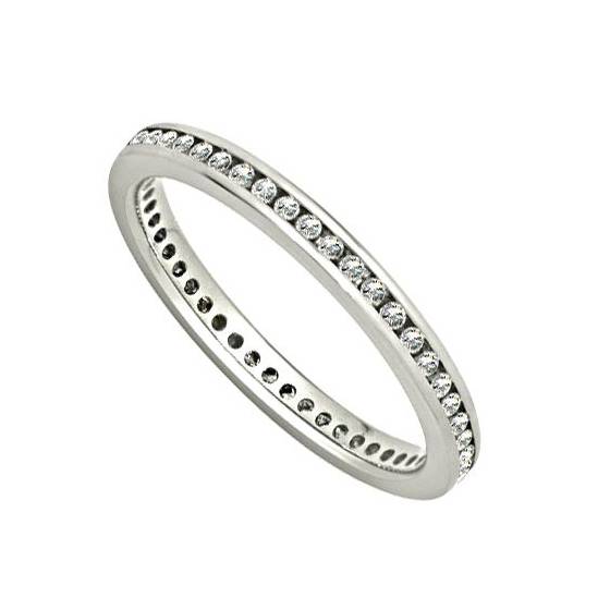 0.35ct VS/E-F 2.5mm Elegant Round Natural Diamond Full Eternity Ring