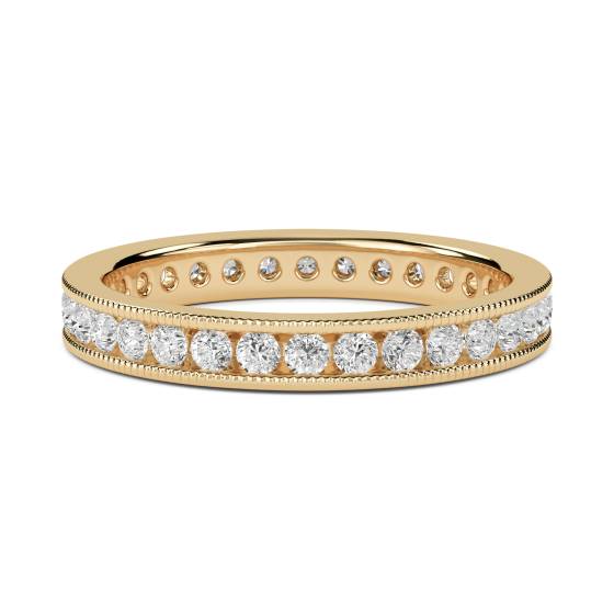 0.52ct VS/E-F Round Natural Diamond Eternity Ring