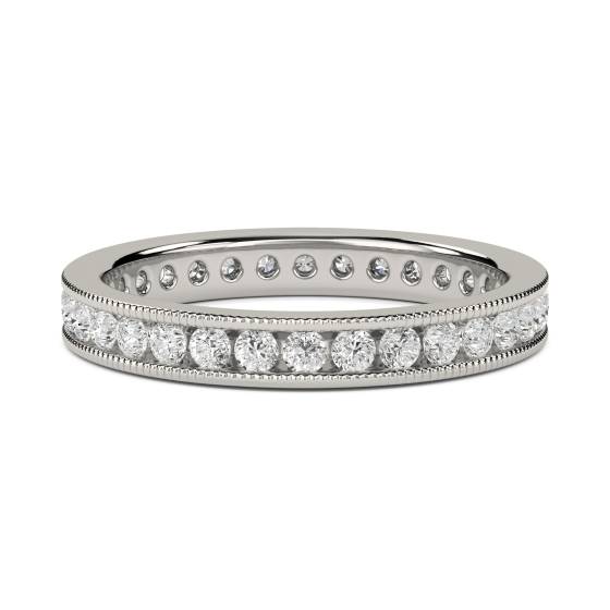 0.50ct VS/E-F Round Natural Diamond Eternity Ring
