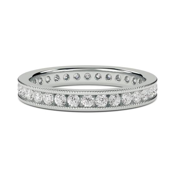 0.50ct VS/E-F Round Natural Diamond Eternity Ring