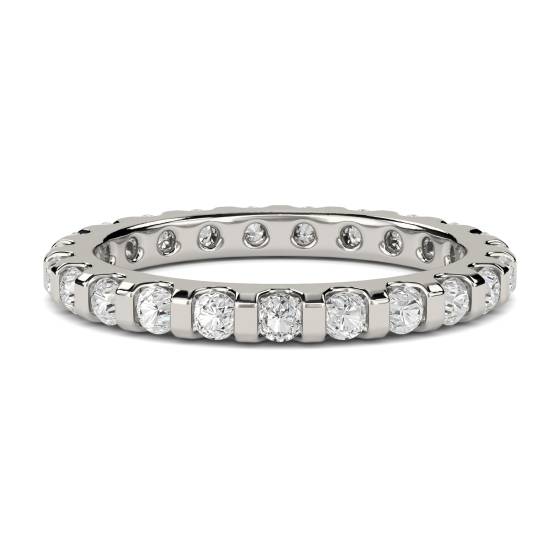 0.77ct VS/E-F Round Natural Diamond Eternity Ring