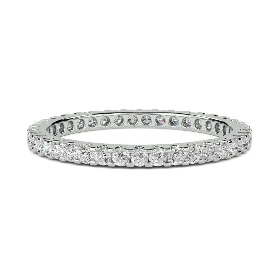 0.47ct VS/E-F 2mm Elegant Round Natural Diamond Full Eternity Ring