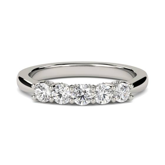 0.50ct VS/E-F Round Natural Diamond Eternity Ring