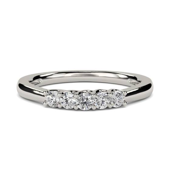 0.25ct VS/E-F Natural Diamond Five Stone Eternity Ring