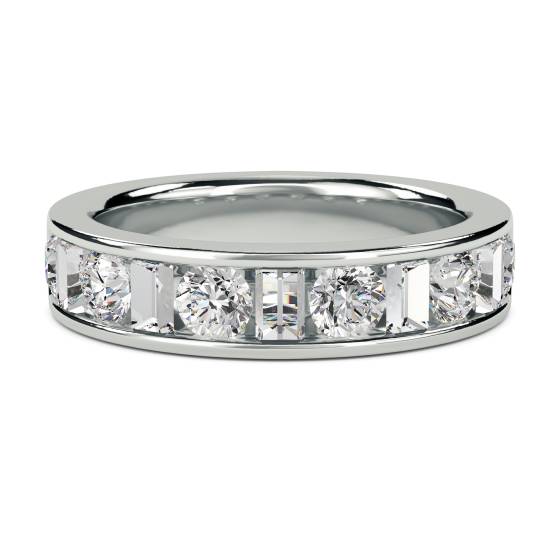 0.75ct VS/F-G Elegant Round Natural Diamond Full Eternity Ring