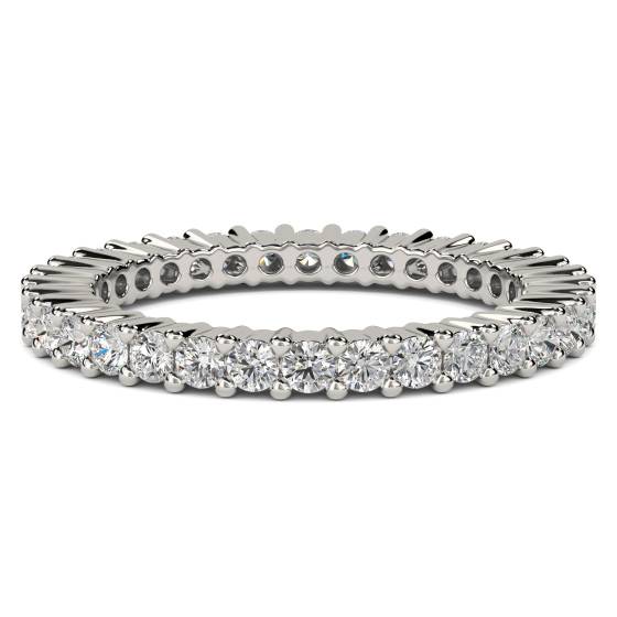 0.78ct VS/E-F Elegant Round Natural Diamond Full Eternity Ring