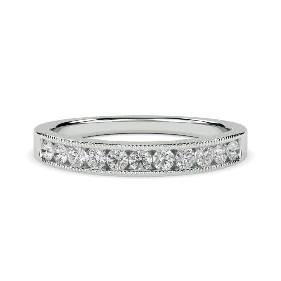 0.28ct VS/E-F Round Natural Diamond Eternity Ring
